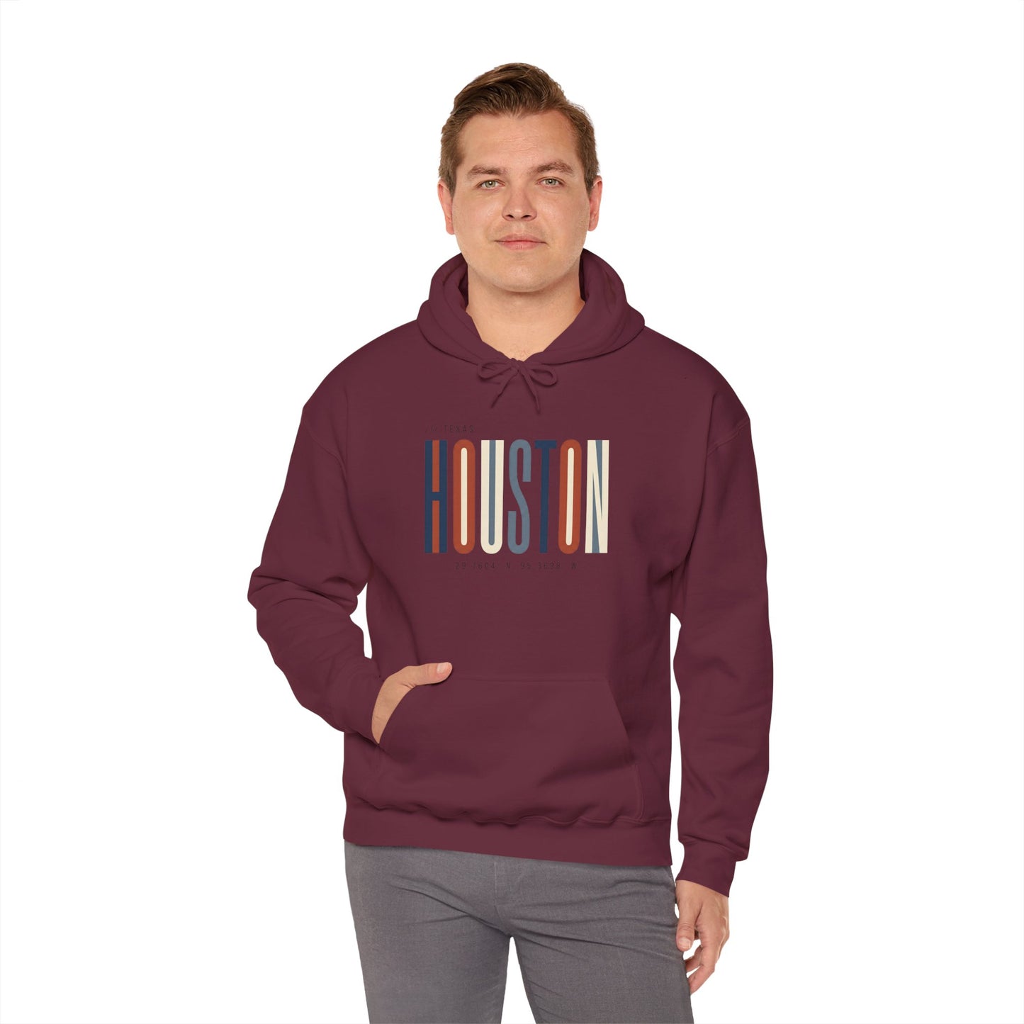 Houston Retro Stripe Hoodie — Vintage City Pride Sweatshirt