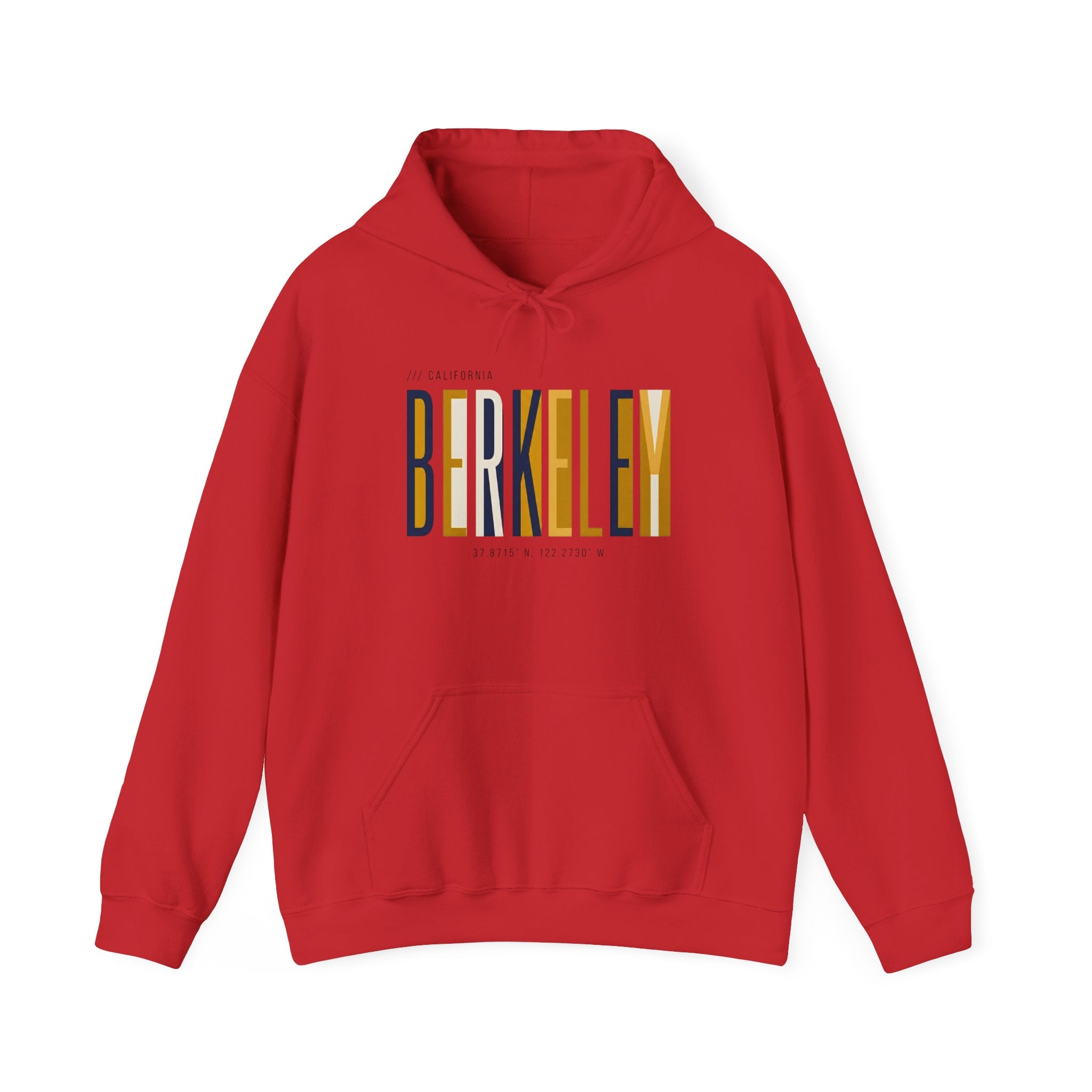 Berkeley Vertical Stripes Hoodie — Modern Collegiate Graphic Sweatshirt