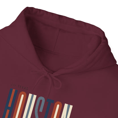 Houston Retro Stripe Hoodie — Vintage City Pride Sweatshirt