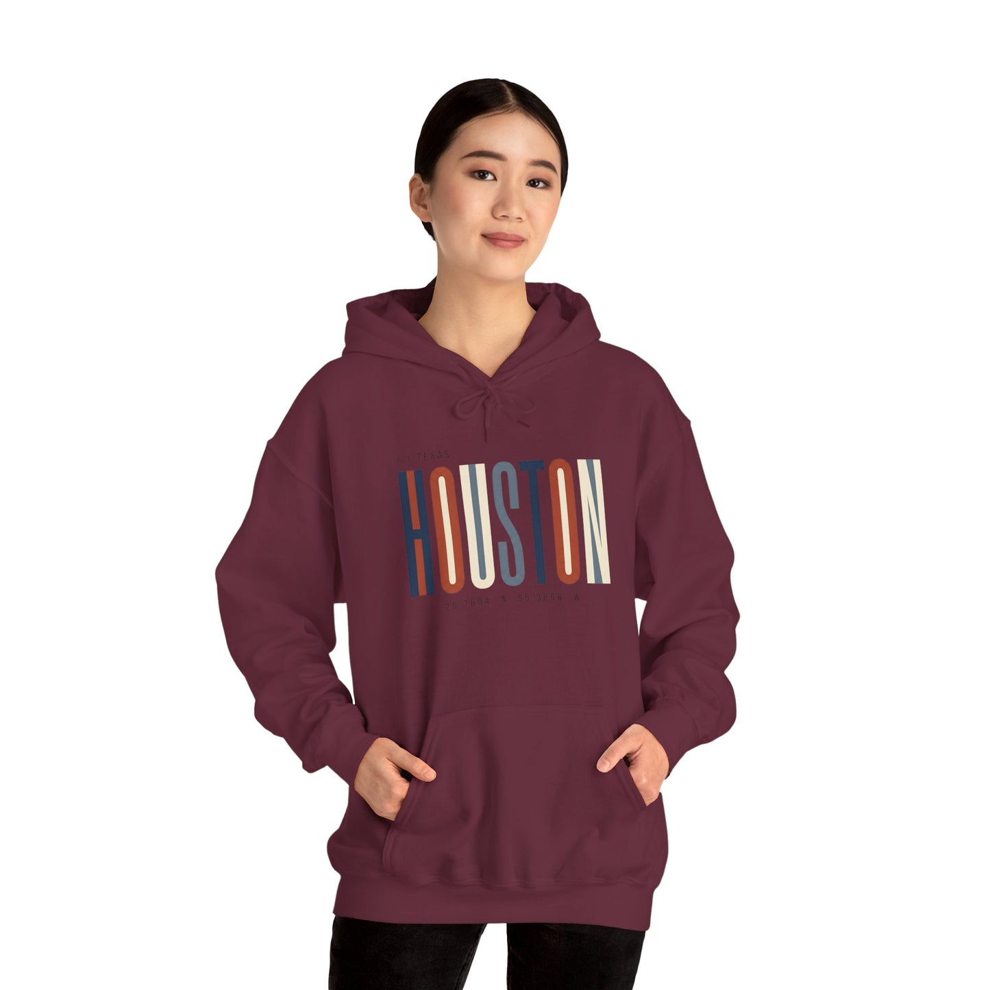 Houston Retro Stripe Hoodie — Vintage City Pride Sweatshirt