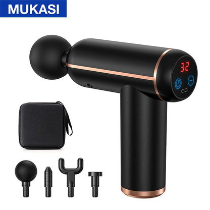 Black Portable Fascia Vibration Massage Gun