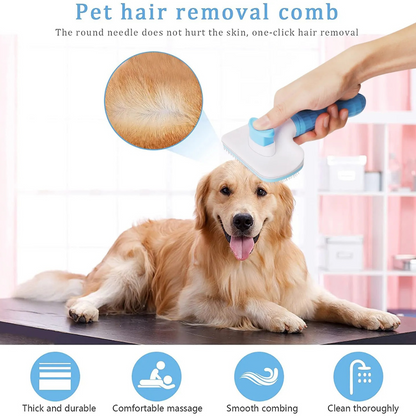 Pet Salon at Home: 2-in-1 Dog and Cat Hair Remover & Grooming Brush