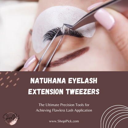 NATUHANA Anti-static Straight Eyelash Extension Tweezers