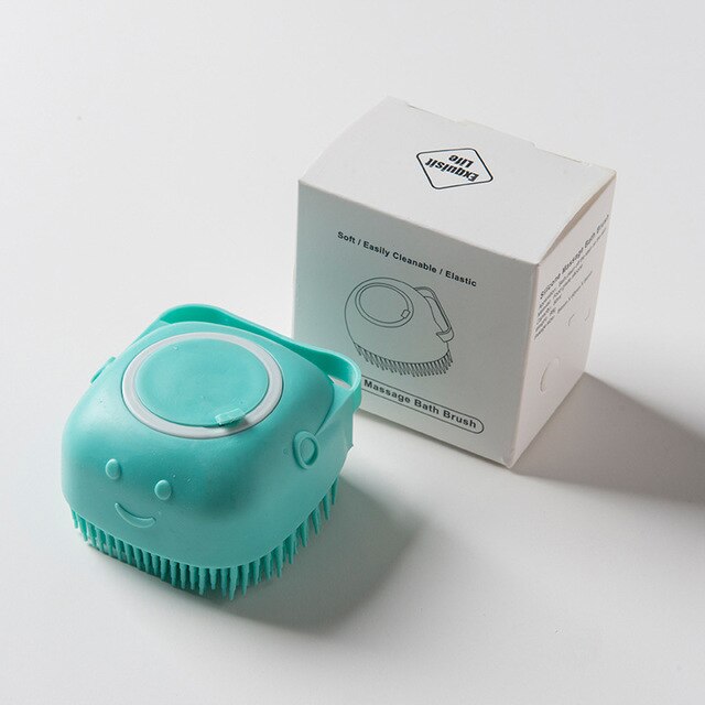 Green Silicone Pet Shampoo Massage Dispenser