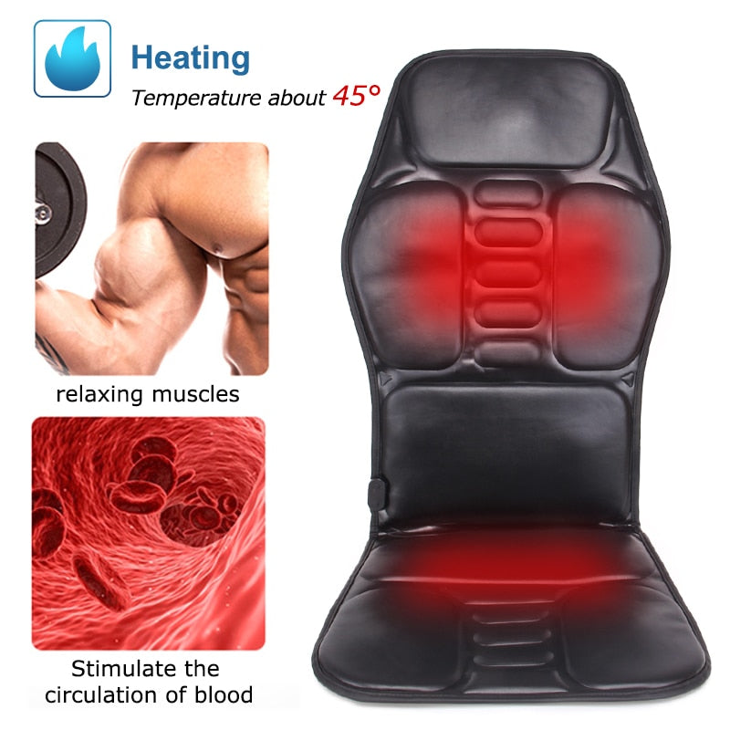 Portable Heating Vibrator Massage Chair Cushion