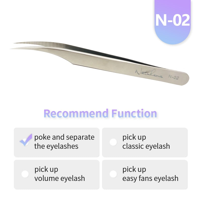 NATUHANA Anti-static Straight Eyelash Extension Tweezers