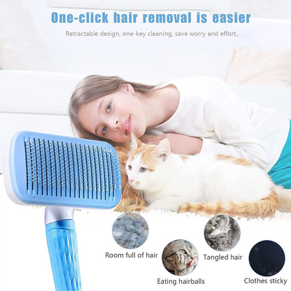 Pet Salon at Home: 2-in-1 Dog and Cat Hair Remover & Grooming Brush