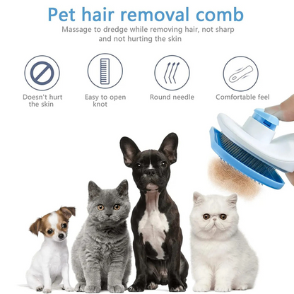 Pet Salon at Home: 2-in-1 Dog and Cat Hair Remover & Grooming Brush