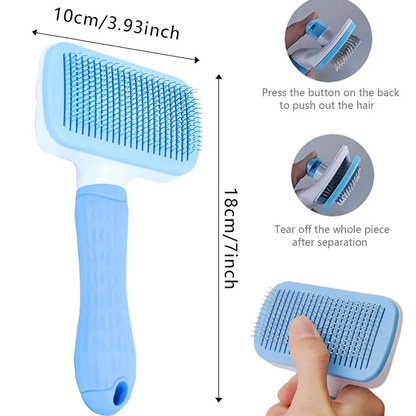 Pet Salon at Home: 2-in-1 Dog and Cat Hair Remover & Grooming Brush