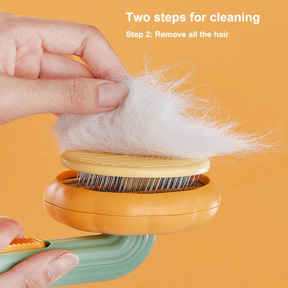 Gentle Self-Cleaning Cat Dog Pumpkin Brush