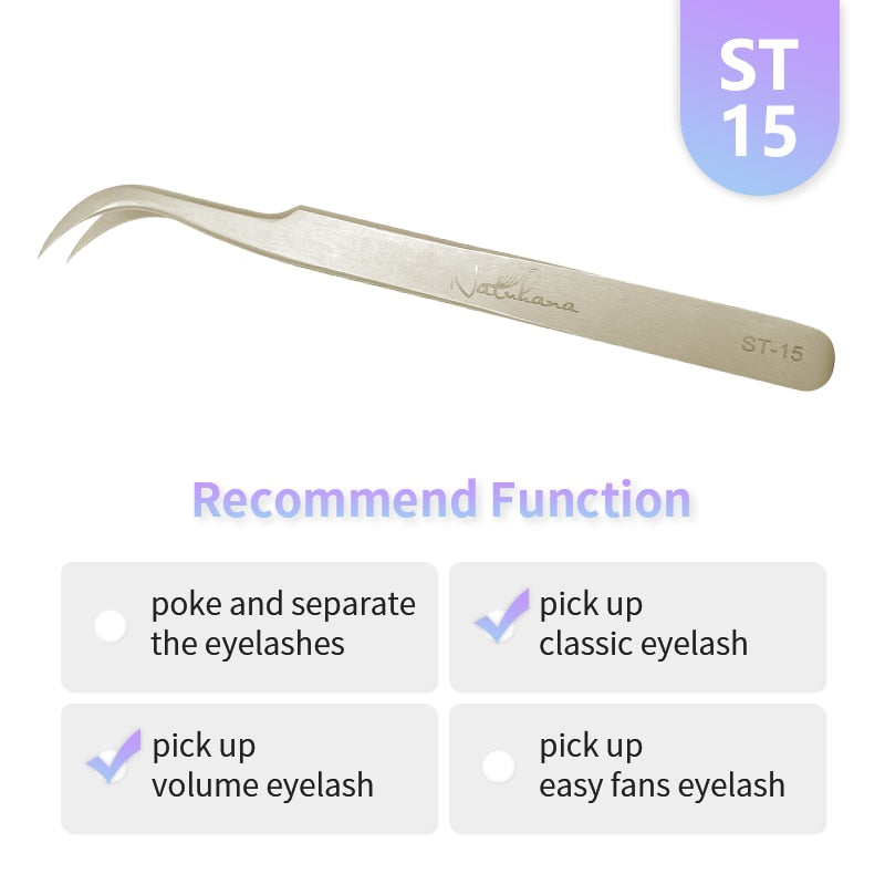 NATUHANA Anti-static Straight Eyelash Extension Tweezers