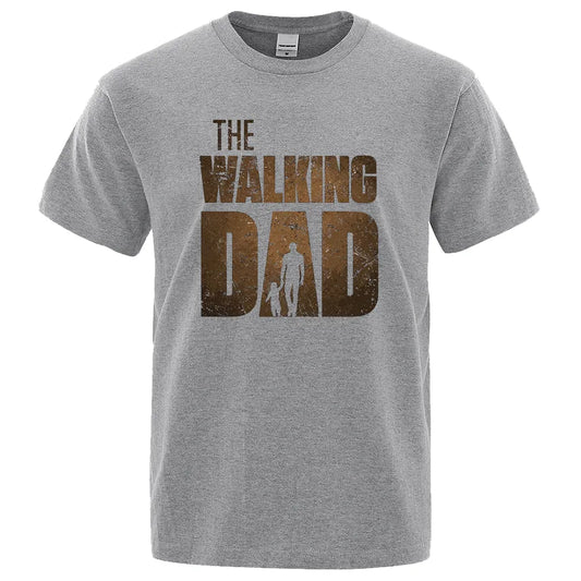 Walking Dad Print Men’s Hip Hop Tee – Stylish High-Quality Short Sleeve T-shirt