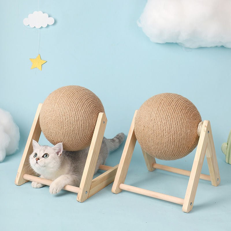 Durable Sisal Cat Scratching Ball Toy - Type L&V