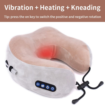 Electric Neck Massager U-Shaped Pillow