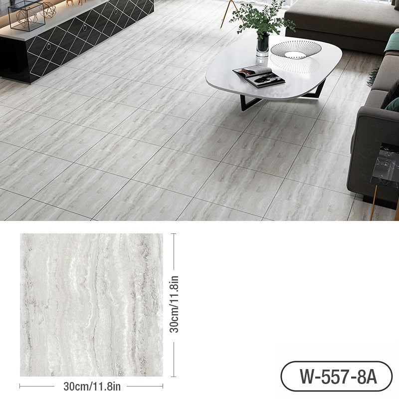 Simulated Marble Tile Floor Sticker