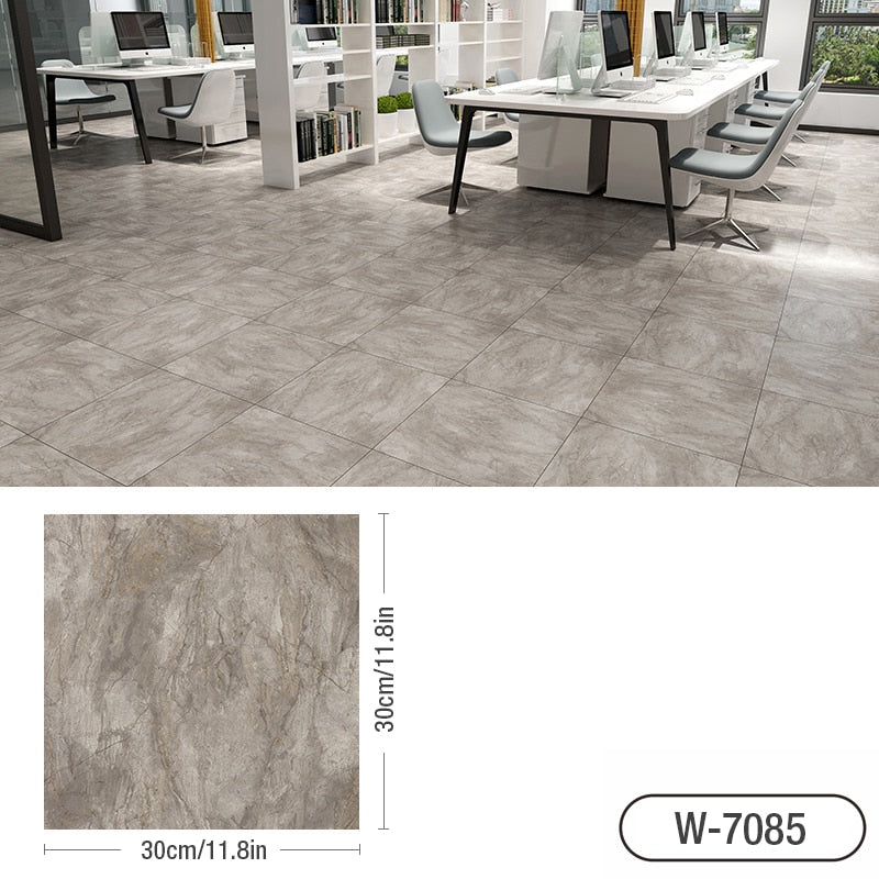 Simulated Marble Tile Floor Sticker