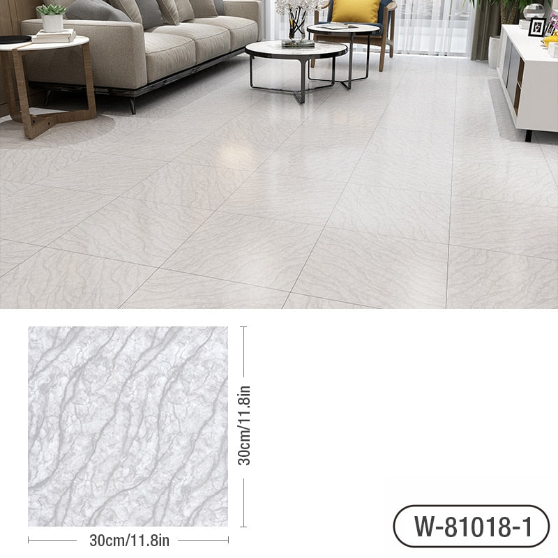 Simulated Marble Tile Floor Sticker