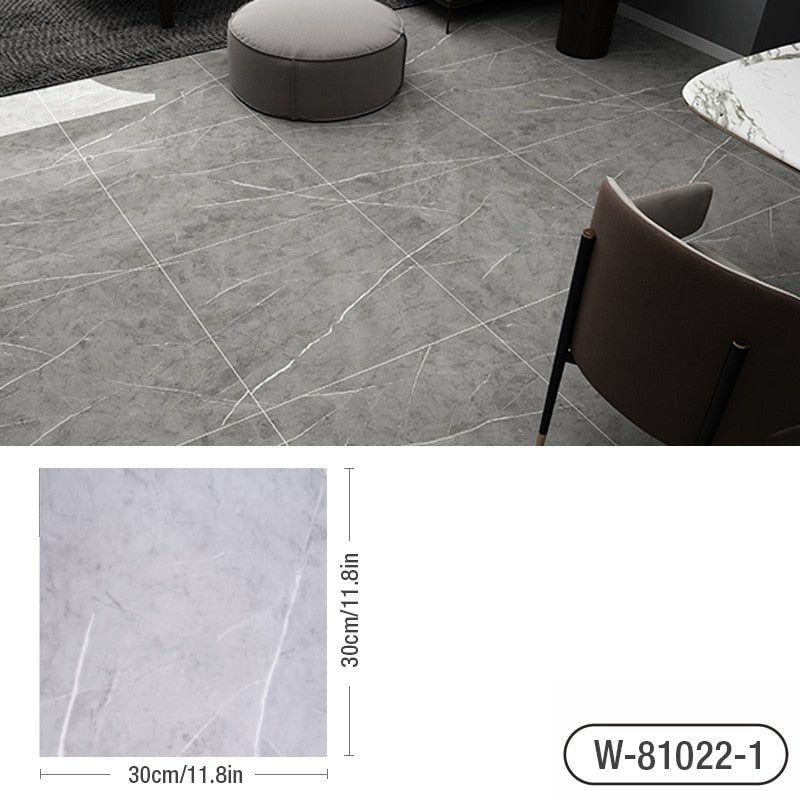 Simulated Marble Tile Floor Sticker