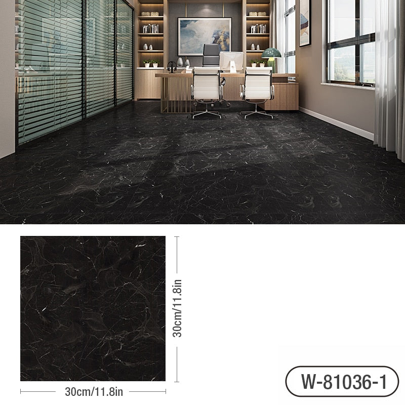 Simulated Marble Tile Floor Sticker